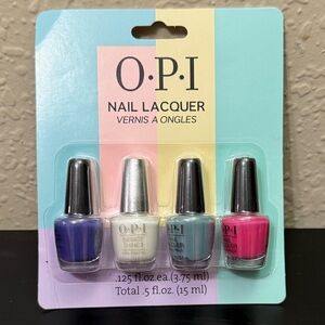 O.P.I 4pk Mini Nail Lacquer Set, NEW